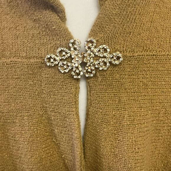 Soft Surroundings Wool Angora Blend Tan Long Sleeve V-neck Cardigan Size Medium - Picture 6 of 15